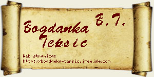 Bogdanka Tepšić vizit kartica
